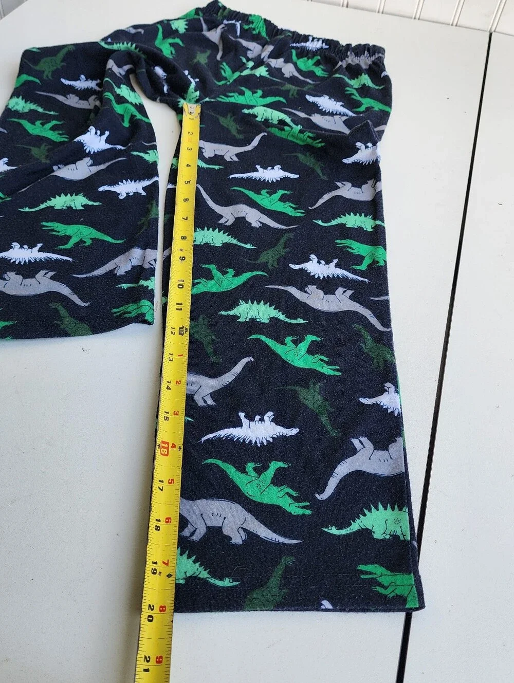 Set Of 3 Carter's Dinosaur Boy's Short Sleeve Fleece Pajama Set Sz 7